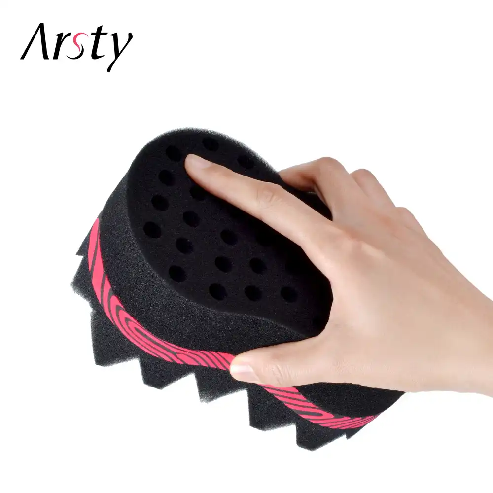 Arsty Stripes Magic Twist Hair Brush Sponge Curl Sponge Brush For