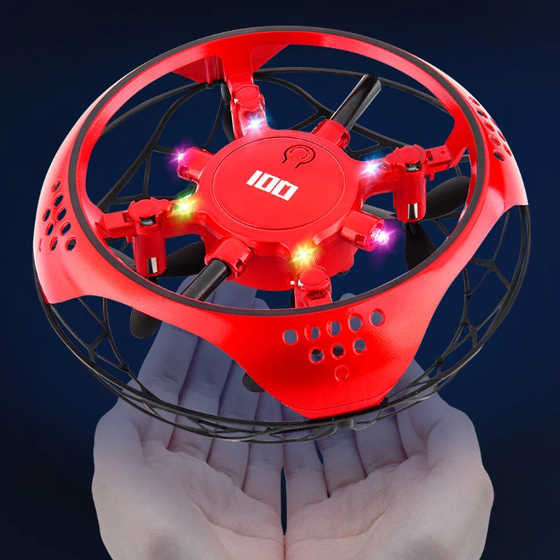 Мини беспилотный Летающий вертолет НЛО дрона с дистанционным управлением ручной зондирования беспилотный летательный аппарат с 6 светодиодный свет электронный Квадрокоптер flayaball игрушки для детей