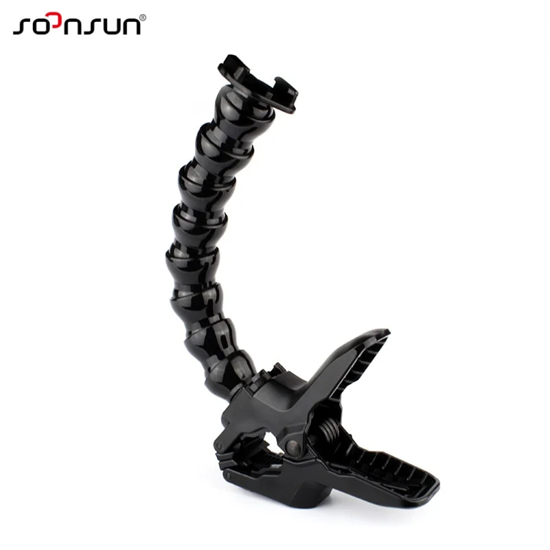 

SOONSUN Jaws Flex Clamp Mount with Flexible Adjustable Neck for GoPro Hero 3 4 5 6 7 for Yi Action Camera Go Pro Accessories