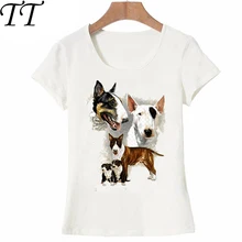 Camiseta I Love my friend Bull Terrier art maiden, camiseta novedosa de verano para mujer, camiseta divertida con estampado de perro, camiseta de mujer informal para chica bonita, camisetas