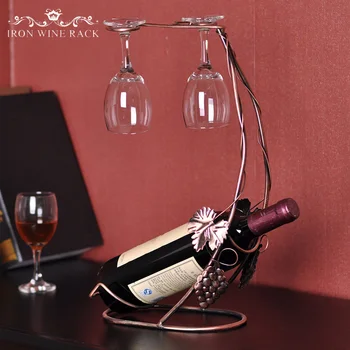 

O.RoseLif New Decorative Metal Wine Racks Hanging Wine Glass Rack Fashion Barware Home Decoration Accessories Hot Sell