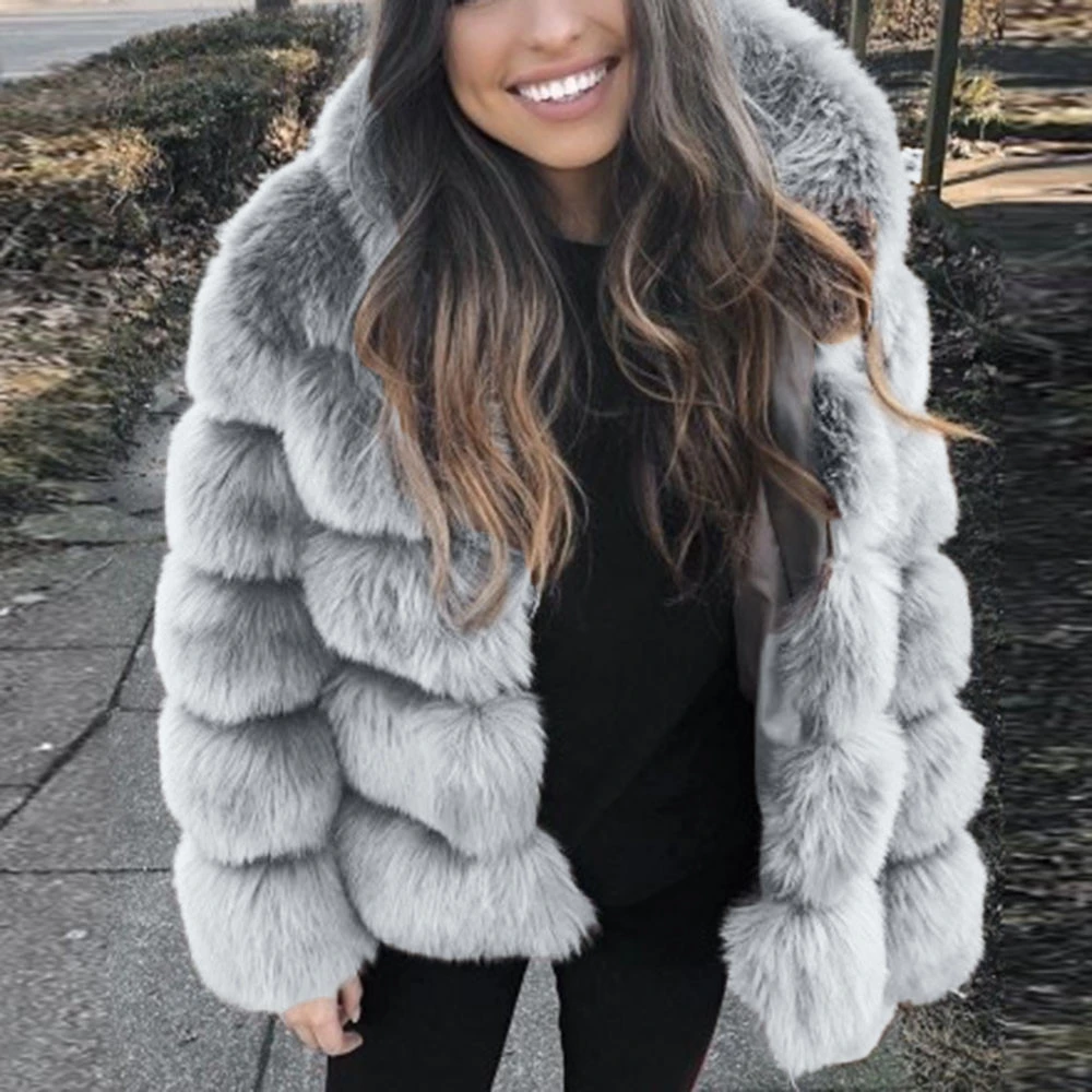 faux fur jacket size 22