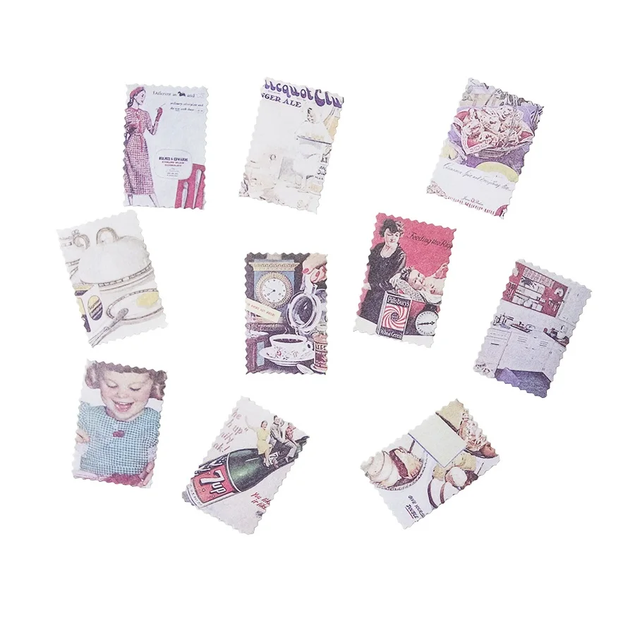 

30 Pcs/lot Flowers Paper Stamp Sticker Poster Decoration Decal DIY Diary Album Scrapbooking Envelope Seal label Stationery