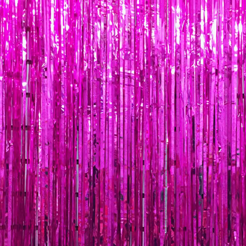 1x2 Meters Gold Foil Fringe Tinsel Curtain Tassel Garlands Wedding