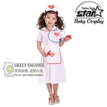 Nurse Costume Fantasia Children s Halloween Little Nurse Dress Kids Cosplay Career Role Play Uniforms Fancy