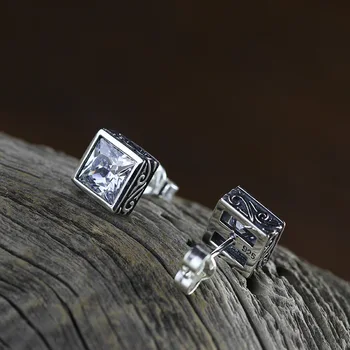 

Character of silver products Summer the new men and women with retro classic S925 sterling silver earring