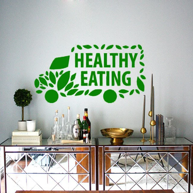 Best Quality Healthy Eating Kitchen Quote Wall Stickers Decal Modern Vinyl Wall Decals for Bedroom Removable Dining Room Wall Decoration D127 Best Quality Healthy Eating Kitchen Quote Wall Stickers Decal Modern Vinyl Wall Decals for Bedroom Removable Dining Room Wall Decoration D127