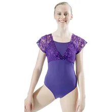 Оптом хлопок/лайкра, кружевное, с коротким рукавом купальник красного цвета для детей, одежда для бальных танцев женские Танцы боди