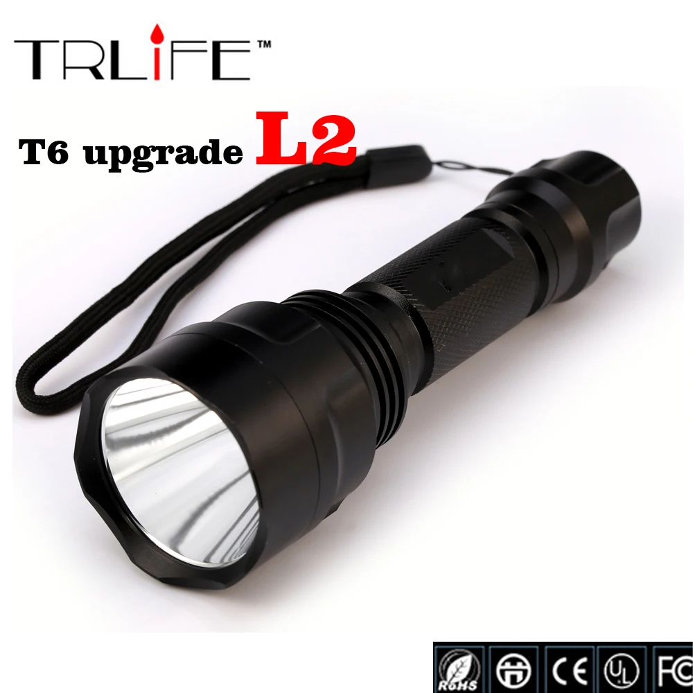 High Quality Lantern C8 CREE Led Flashlight 6000 Lumens lanterna Led CREE XM L2 Torch Light