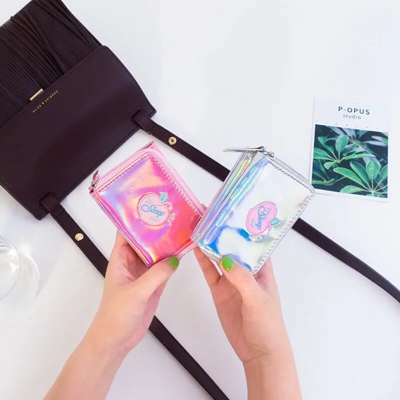 Кошелек Bentoy Milkjoy с лазерной голограммой блестящий кошелек для девочек держателем