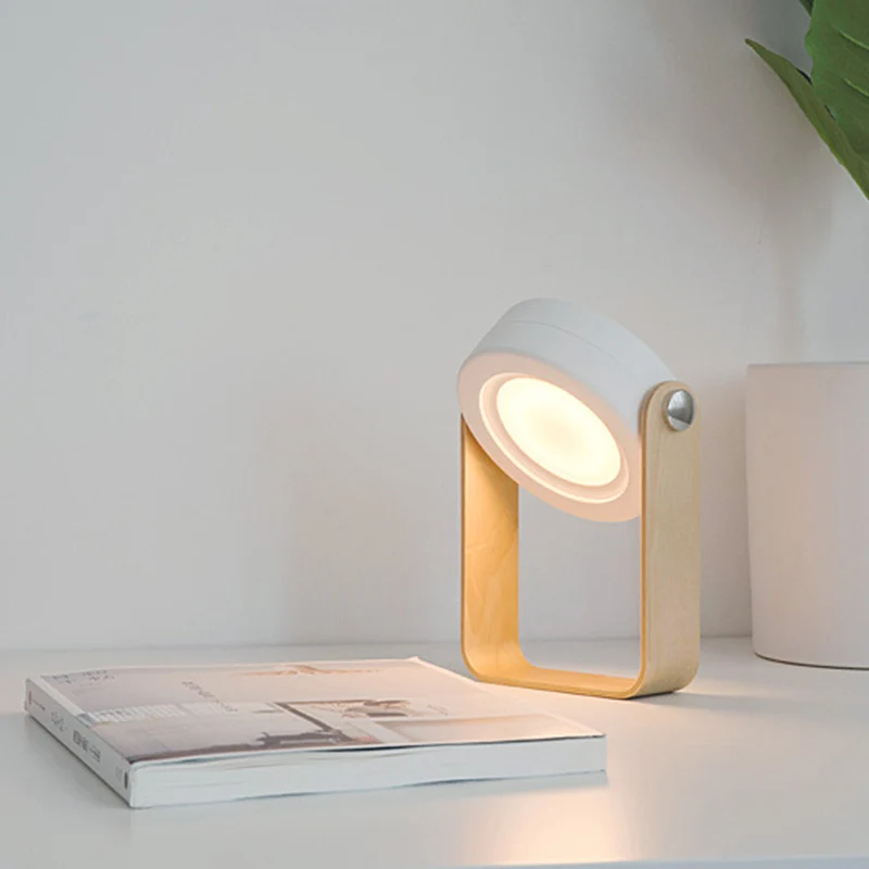 

NEW Creative Wooden Handle Portable Lantern Lamp Telescopic Folding Led Table Lamp Charging Night Light Reading Lamp
