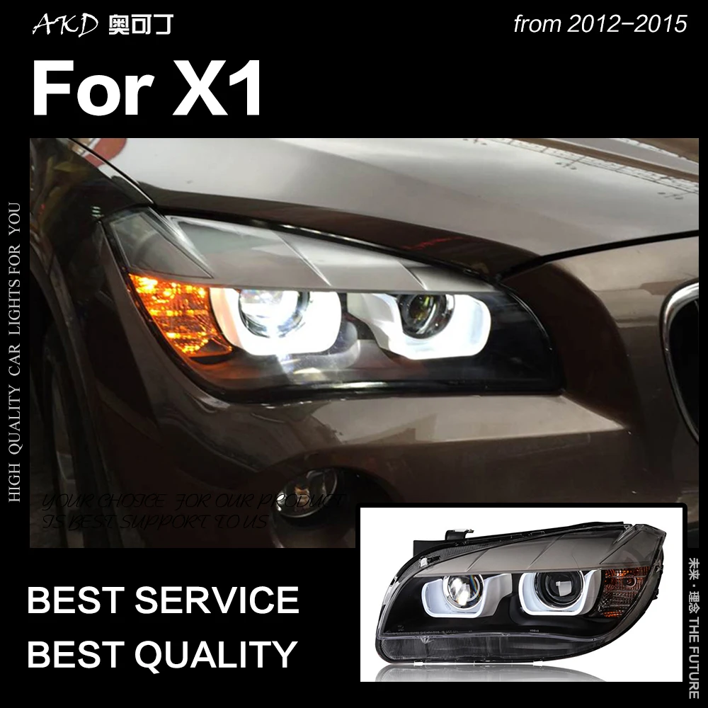 

AKD Car Styling Head Lamp for X1 Headlights 2012-2015 E84 Angel Eye Headlight LED DRL Signal Lamp Hid Bi Xenon Auto Accessories