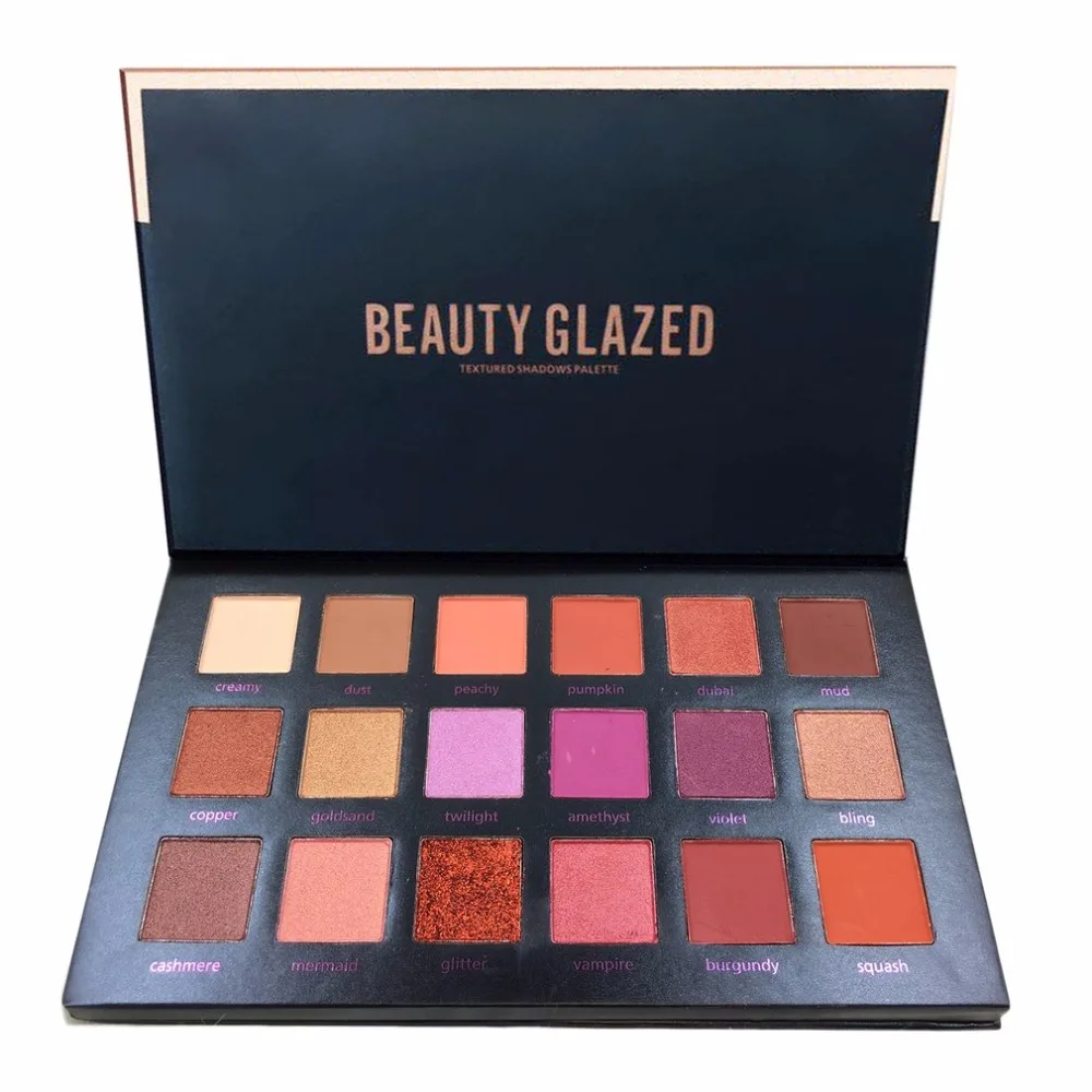 

18 Colors Beauty Glazed Pro Eye Shadow Long Lasting Makeup Palette Shimmer Matte Pigment Glitter Eyeshadow Beauty Cosmetics Tool