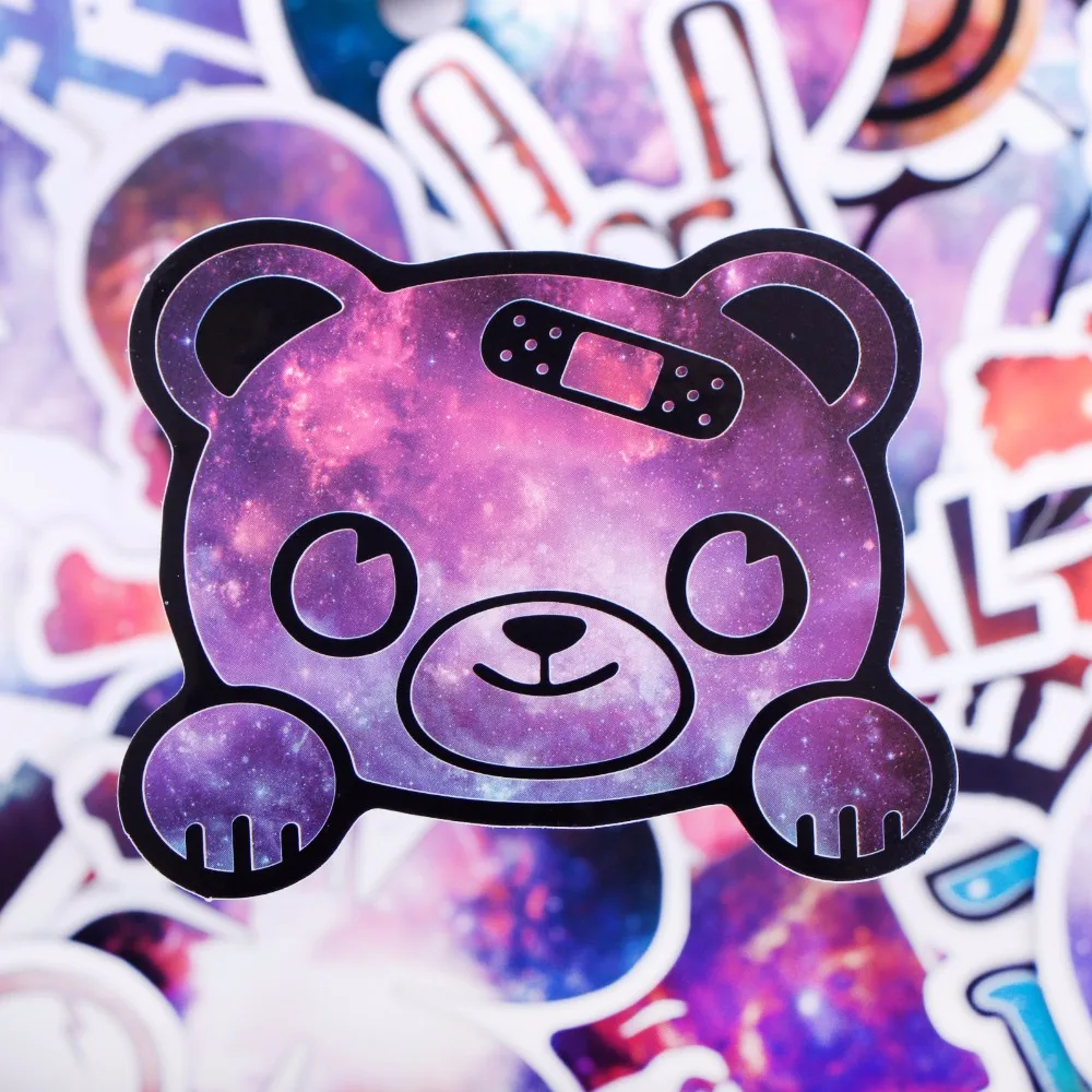 50 шт. Galaxy смешанные наклейки s Мультфильм забавная игрушка JDM малыш «сделай сам» ноутбук наклейки скейтборд багаж мотоцикл автомобиль водонепроницаемый стикер