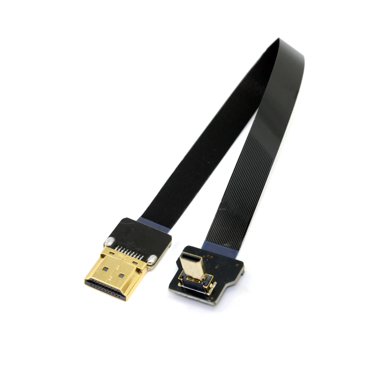 Кабель 50 см CYFPV Up угловой 90 градусов FPV микро HDMI папа к Мужской плоский кабель для