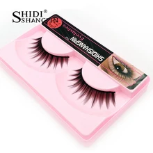 1 Pair Women Party Basic Thick Emulate Eyelashes False With Easy to Shaping Popular Thick Full Professional Eyelashes Fake