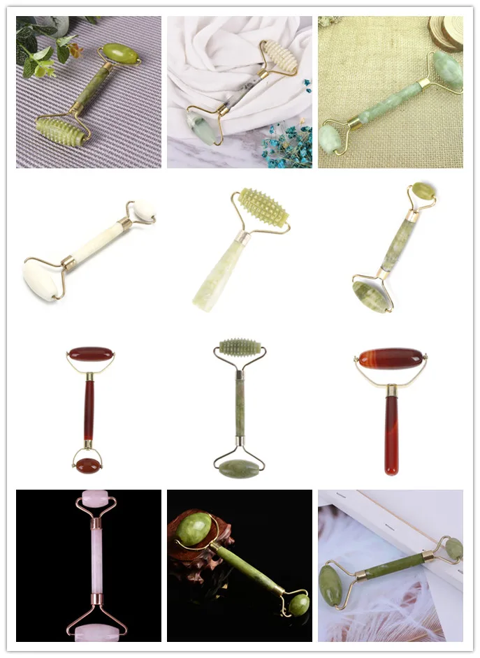 Facial Massage Roller Jade Face Slimming Body Head Neck Nature Lifting Massager Facial Beauty Thin Massager Relaxation