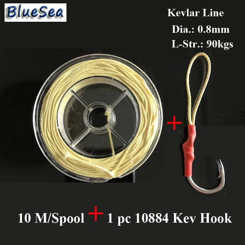 

BlueSea 10M/Spool 0.8MM90Kgs Assist Fish Hooks Kevlar Fishing Line Assistant Hooks Kevlar Line Kevlar Fishing Line High Stronger