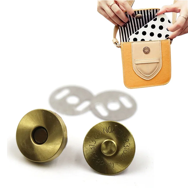 

XUNZHE 5pcs18mm Double sided Magnetic Snaps Double Rivet Clasps Buttons Fasteners Buckles DIY For Lady Handbag Clothes Luggage
