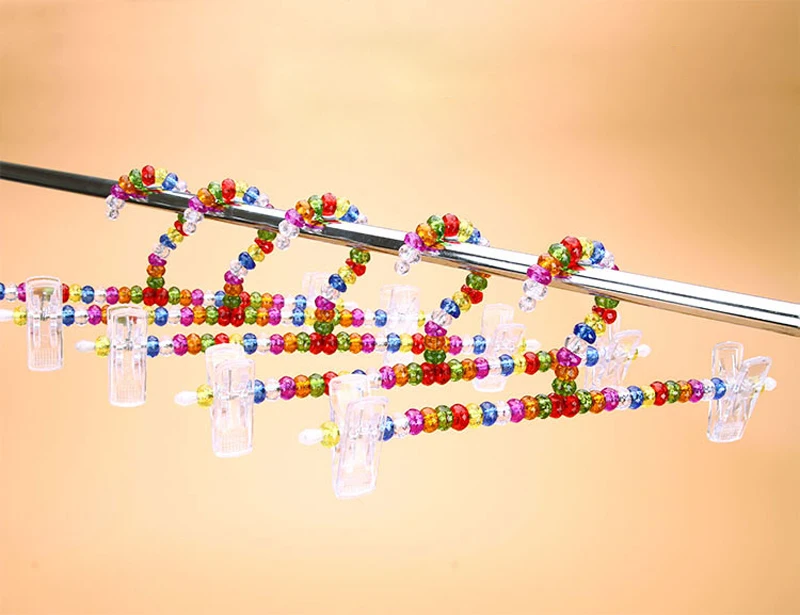 Sainwin 5 шт./партия, пластиковая вешалка для взрослых с жемчугом, красочные хрустальные шары, красивые вешалки для одежды, подножки, пальто, костюм, вешалка для платья