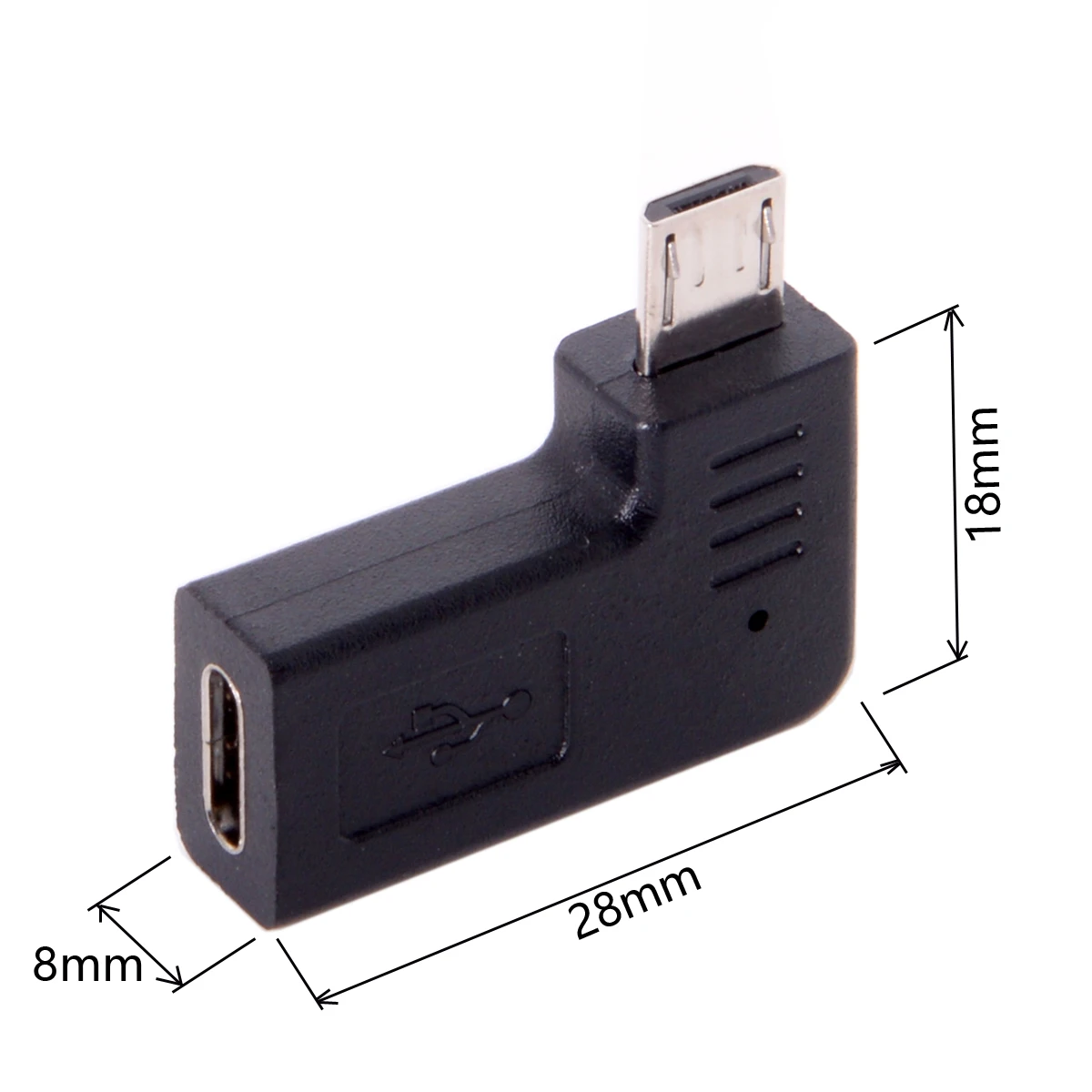 USB C Type 3 1 мама к Micro 2 0 5Pin адаптер для передачи данных 90 градусов левый и правый