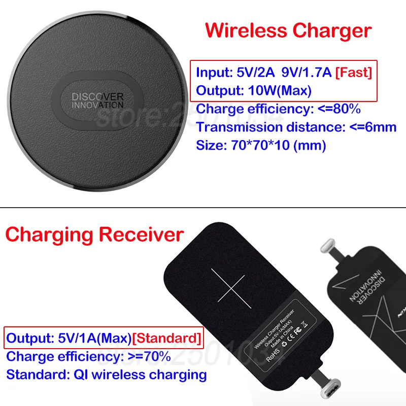 Беспроводное зарядное устройство Nillkin Qi+ приемник type C, адаптер USB C, Беспроводная зарядка для samsung A6s A9s A8 A5