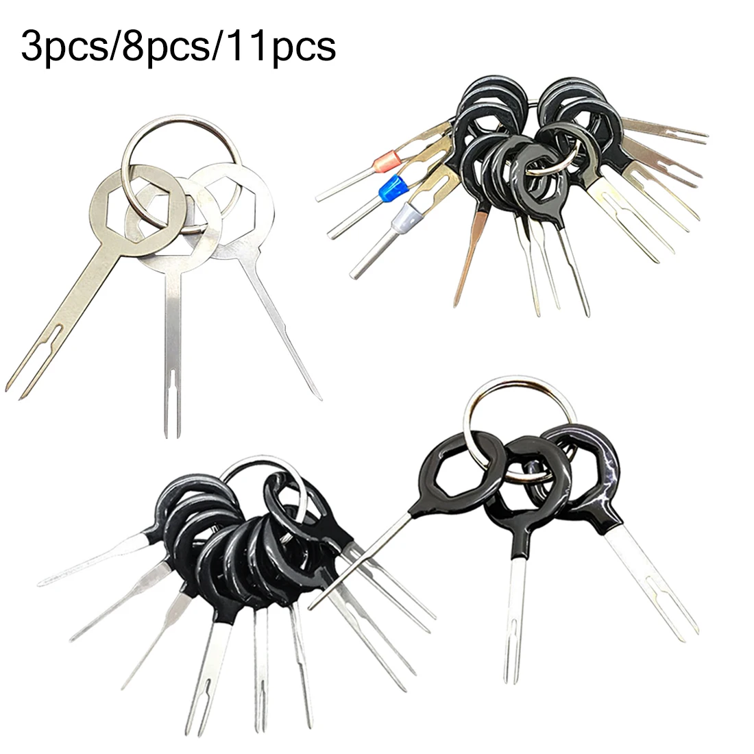 8Pcs Terminal Removal Tools Electrical Wiring Crimp Connector Pin Extractor