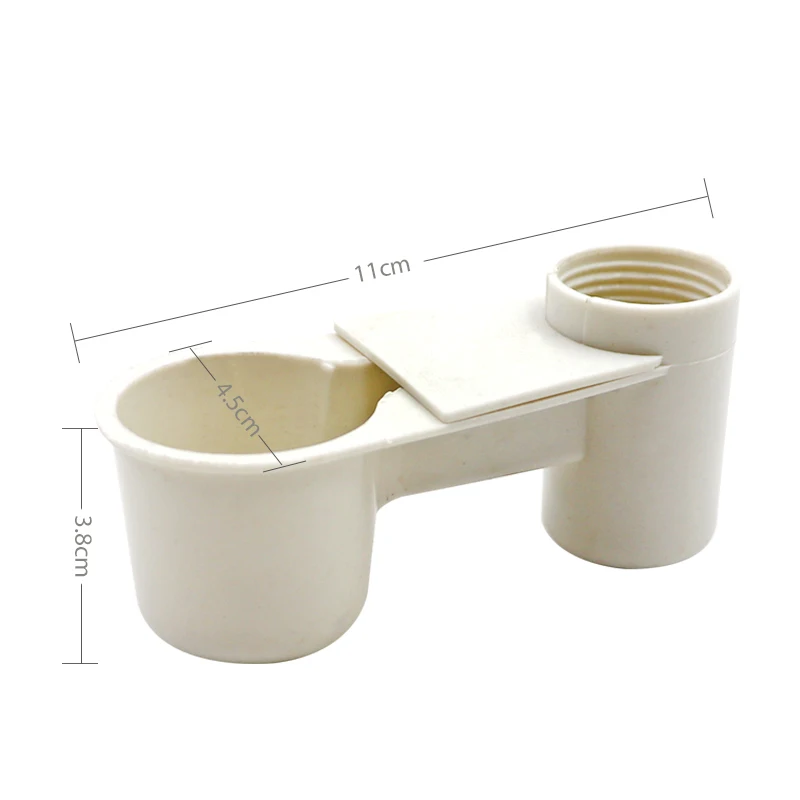 2 Pcs Bird Drinking Cups Automatic Quail pigeon waterer bowl Dual Port Pet Automatic Bird feeding equipment wholesales - Цвет: White