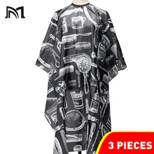 3 шт. парикмахерские накидки Салон Парикмахерская Резка волос Водонепроницаемая Ткань Салон Парикмахерская платье Парикмахерская накидка Парикмахерская обертывания D3