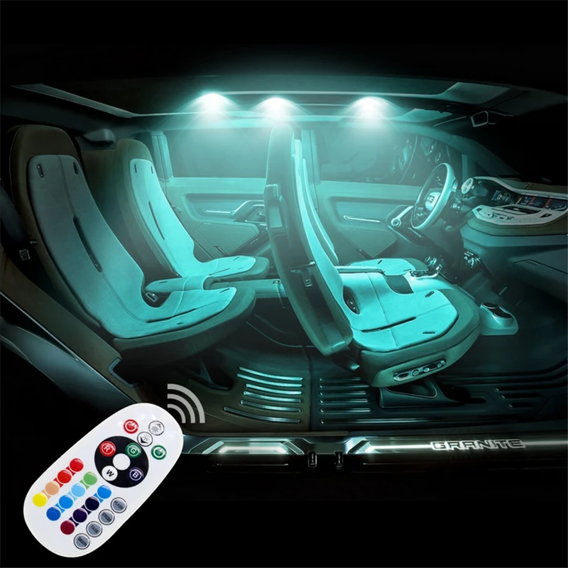 KEYECU 1-Set(2 шт) RGB 5050 DC 12V 36-SMD светодиодный панельный купольный светильник для Авто салона лампа для чтения потолочная лампа
