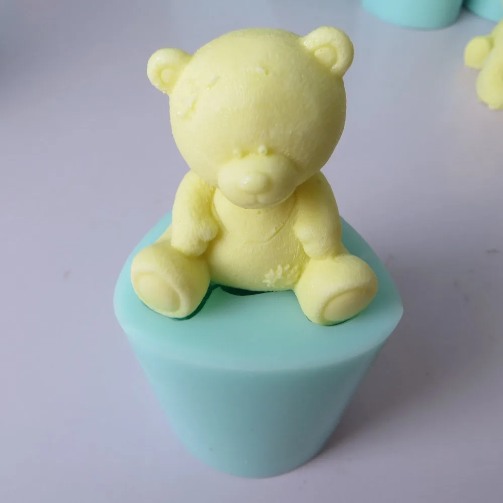 

PRZY silicone mold fondant mould Cute 3d Teddy bear chocolate mousse cake molds candle aroma stone silicone mold resin clay mol