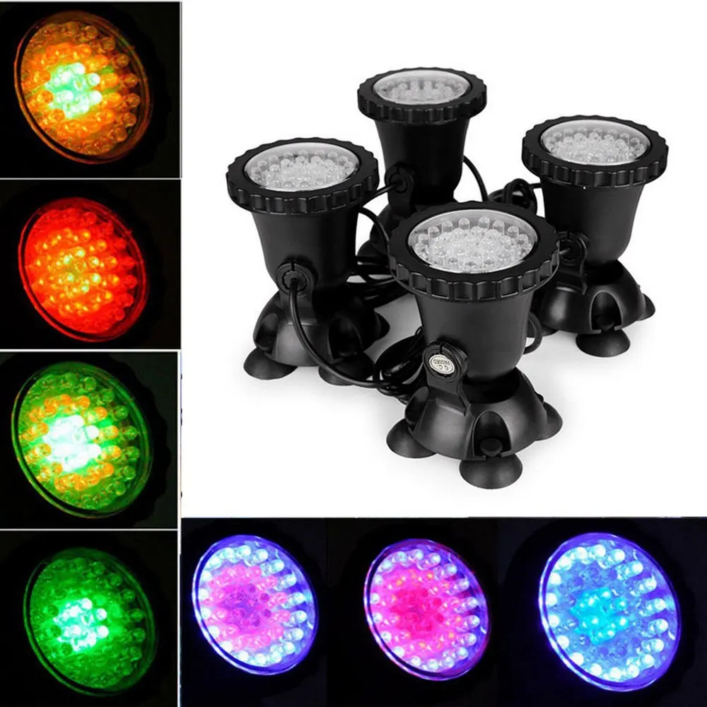 

4Pcs LED Color Landscaping Spotlights Water Grass Fill Light pool lighting light for Aquarium Fish Tank Pool Water Garden