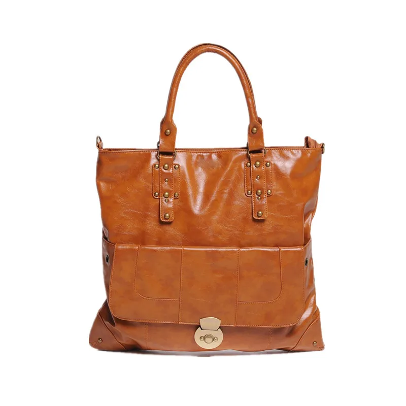 

New LUXURY Style PU Leather Women Shoulder Bag Brand Designer leather handbags Big Solid Crossbody Bag