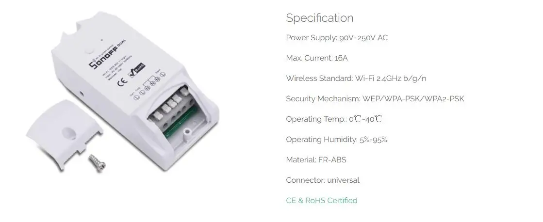 Sonoff двойной 2CH Wi-Fi Smart Switch дом дистанционного Управление Беспроводной выключатель универсальный модуль Таймер Wi-Fi переключатель умный дом Управление;