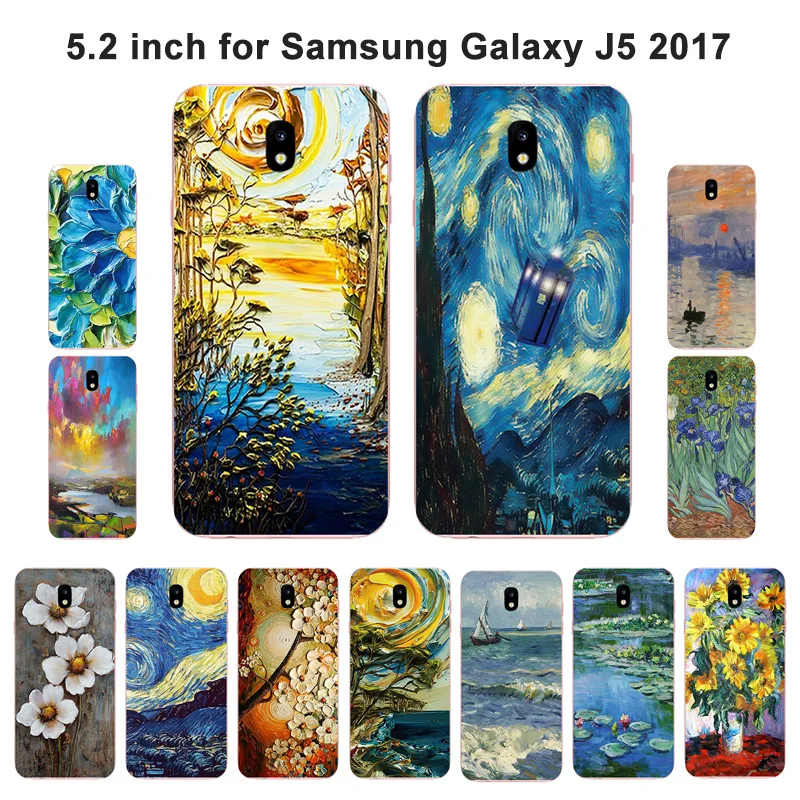 Cover Case For Samsung Galaxy J5 2017 J530 5.5&quot Oil Painted Phone Cases Coque Pro EU Version | Мобильные телефоны и