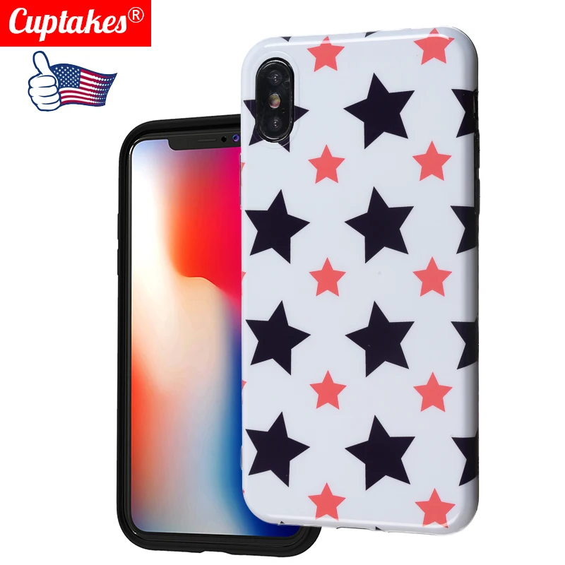 Роскошные Горячие чехлы для телефонов с красной звездой iPhone XR XS Max чехол X 8 7 6S 6 Plus