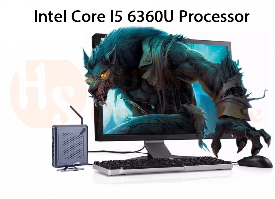 Discount Mini PC,Desktop Computer,Intel Core  I5 6360U,Windows 10/Ubuntu,[HUNSN BH06L],(COM/VGA/HD/LAN/4USB2.0/4USB3.0) 15