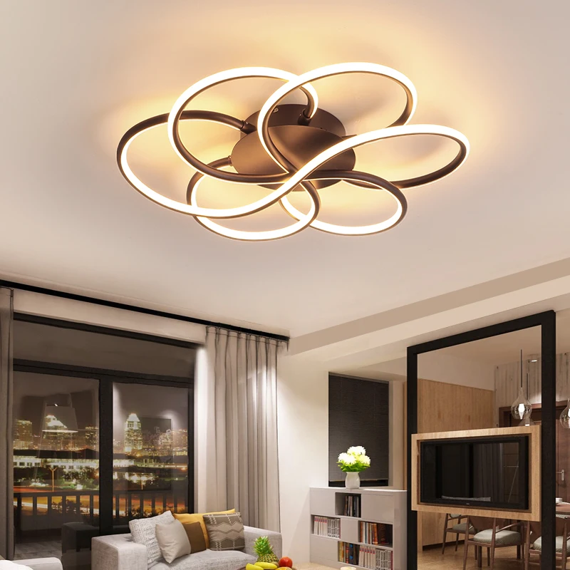

2019 Modern Led Ceiling Lights For Living Room Study Room Bedroom Home Dec lamparas de techo Modern Led Dimming Ceiling Lamp