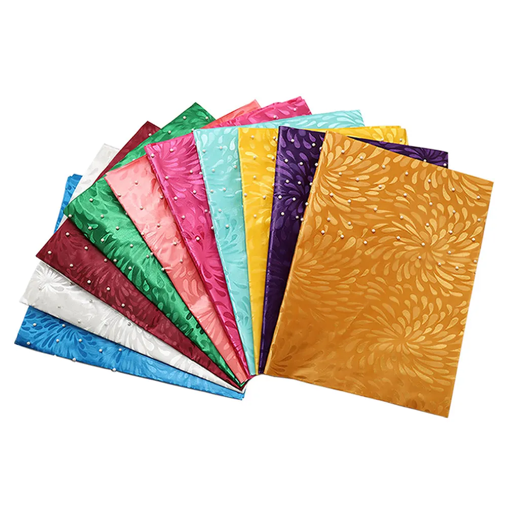 

Embroidered African Head-Ties Gele Sego For Women Party 2pcs/bags Aso Oke Headtie Sego With Beaded Nigerian Gele 096