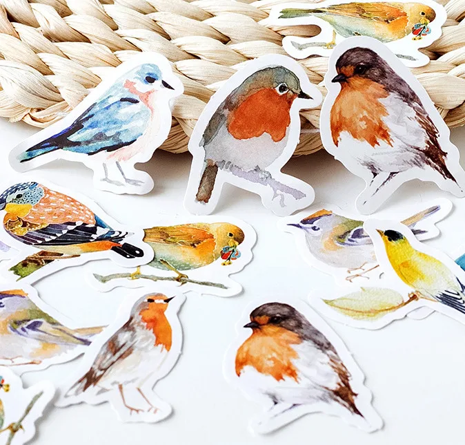 45 шт./лот DIY теплые милые птицы мини липкие наклейки DIY уплотнения стикеры подарок