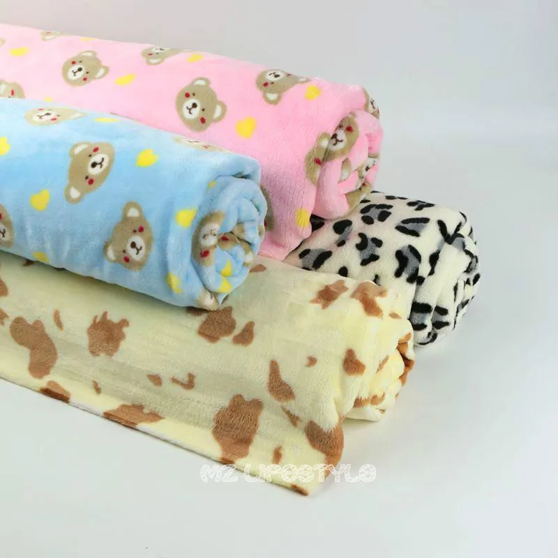 Buulqo Новое поступление 50*170 см с принтом медведя Коралловая фланелевая одежда одеяла детское постельное белье простыни ткань