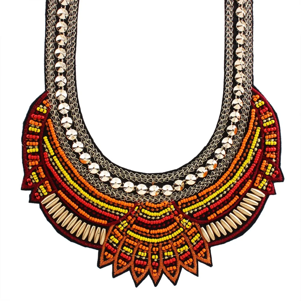 Горячее предложение Новое модное элегантное этническое ожерелье с подвеской многоцветное винтажное богемское короткое ожерелье с воротником для женщин