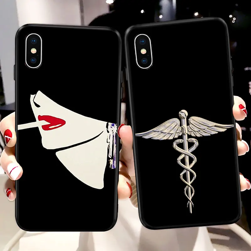 

Smoking Girl Silicone Phone Case For Samsung galaxy a8 2018 Caduceus Medical Case For Samsung a5 j5 2017 Case Cover