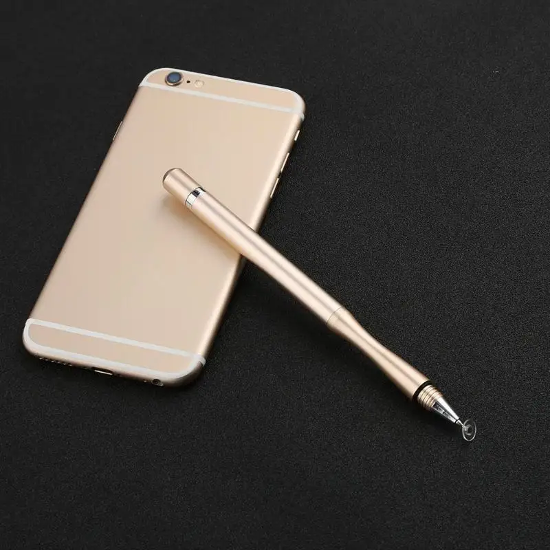 1 шт., емкостный стилус, сенсорный карандаш, металлический, черный, серебристый, золотой экран, ручка для рисования, карандаш для iPhone, ipad, samsung, Tabet, pc