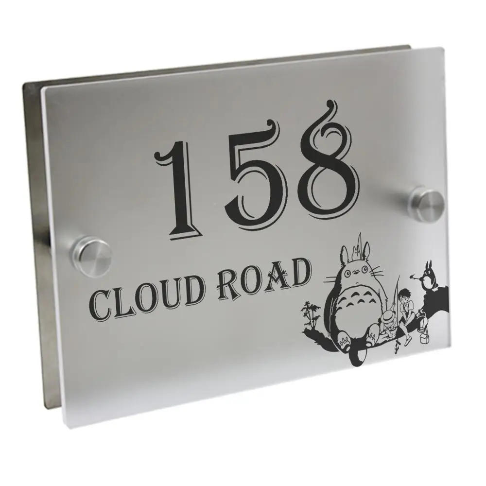 Personalised House Office Sign Vinyl Acrylic Door Number Plaque