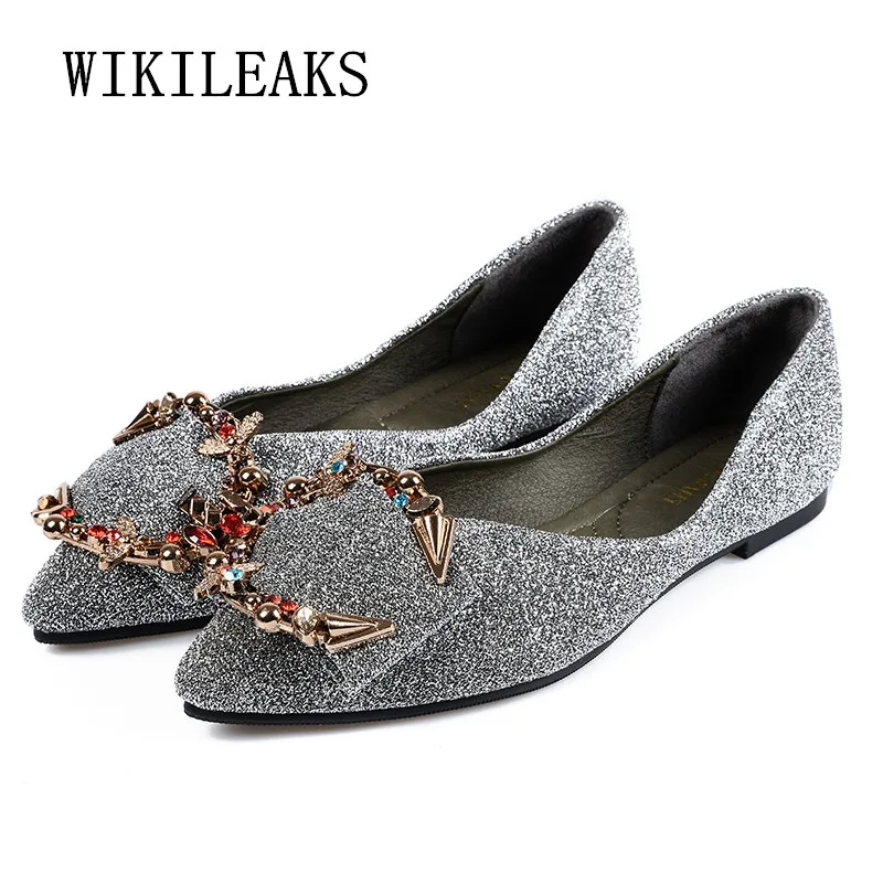 bling flat shoes