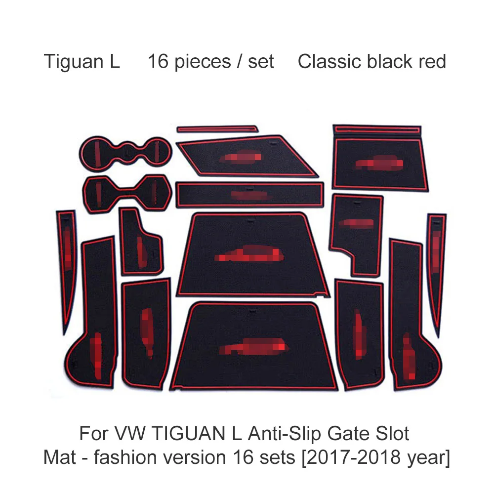 16 шт./компл. Противоскользящий резиновый коврик для ворот Volkswagen VW Tiguan L модная