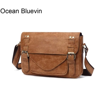 

OCEAN BLUEVIN New Hot Genuine Leather Shoulder Bags for Men Vintage Messenger Bags Crossbody Bag Men Leather Bolsos Men Bags