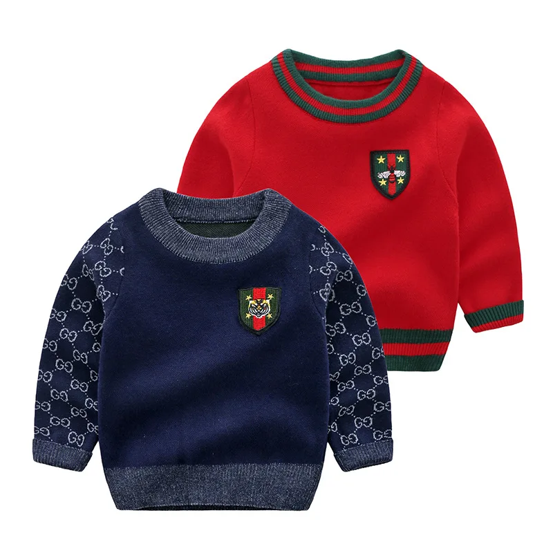 

New Brand Autumn And Winter Casual Sweater Children Students Knitted Solid Color Sweater Boys And Girls Winter Christmas Sweater
