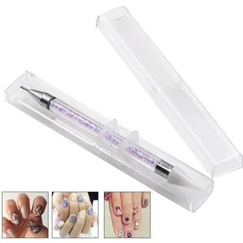

Crystal bead handle double head nail crayon stick drill DIY diamond pen point drill pen crayon diamond manicure nail tool